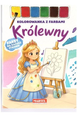 Kolorowanka z farbami Królewny