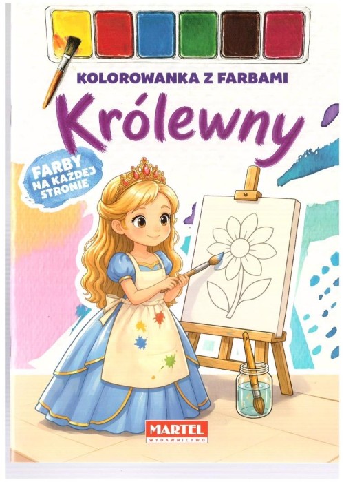 Kolorowanka z farbami Królewny
