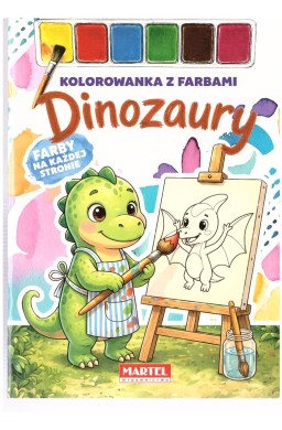 Kolorowanka z farbami Dinozaury