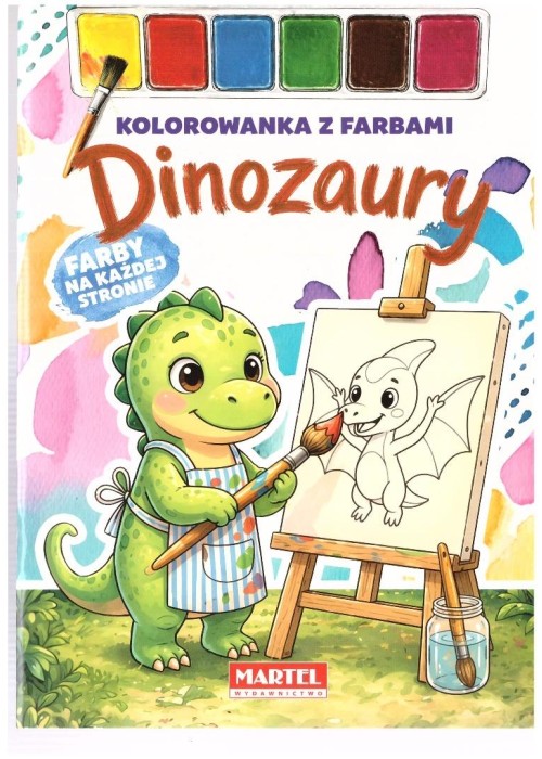 Kolorowanka z farbami Dinozaury