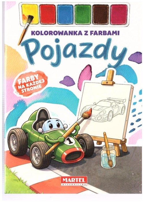 Kolorowanka z farbami Pojazdy