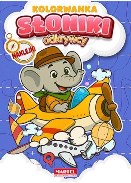 Odkrywcy. Słoniki Kolorowanka z naklejkami
