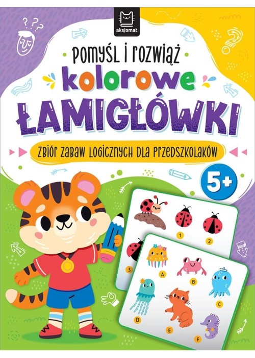 Pomyśl i rozwiąż kolorowe łamigłówki 5+