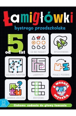 Łamigłówki bystrego przedszkolaka z wesołą myszką