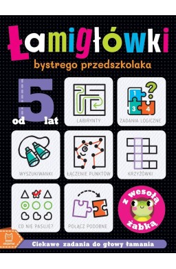Łamigłówki bystrego przedszkolaka z wesołą żabką