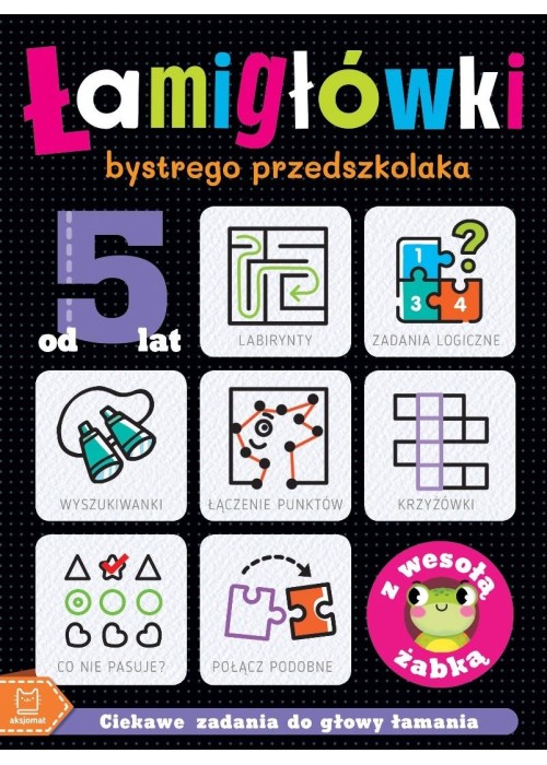 Łamigłówki bystrego przedszkolaka z wesołą żabką