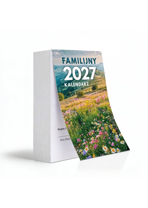 Kalendarz 2027 A6 zdzierak średni Familijny