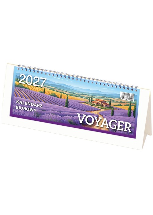 Kalendarz 2027 biurowy Voyager - biały