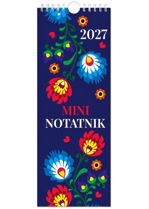 Kalendarz 2027 notatnikowy 33x12,5cm Folk