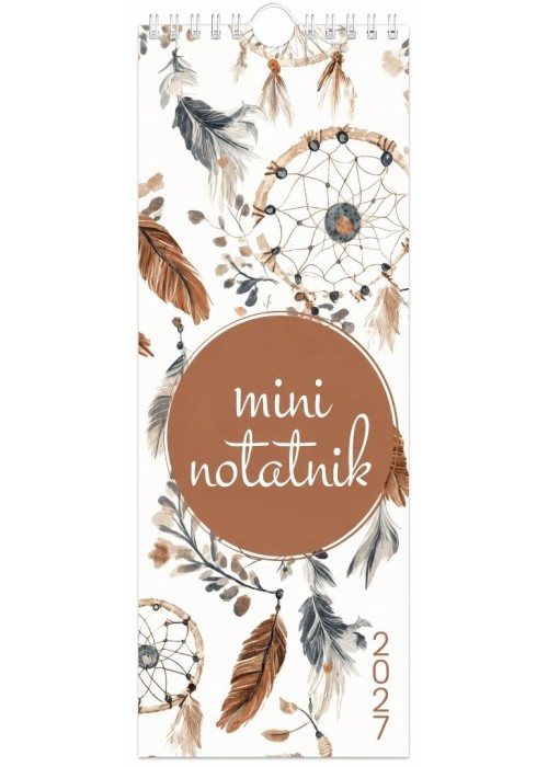 Kalendarz 2027 notatnikowy 33x12,5cm Boho