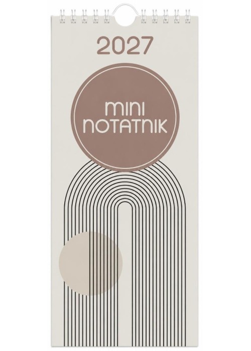 Kalendarz 2027 notatnikowy 33x12,5cm Minimal