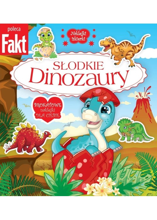 Słodkie dinozaury. Brokatowe naklejki dla ciebie