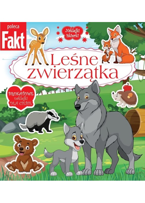 Leśne zwierzątka. Brokatowe naklejki dla ciebie