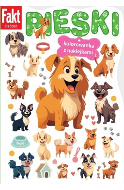 Pieski. Kolorowanka z naklejkami