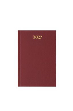 Terminarz 2027 dzienny A5 Divas bordowy