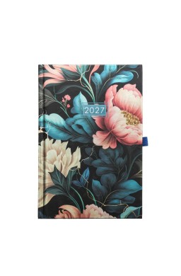 Terminarz 2027 dzienny B6 Metalic Flowers MIX