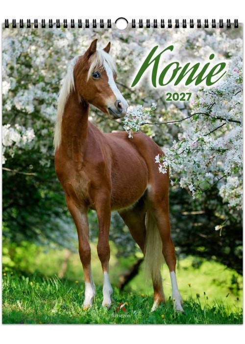 Kalendarz 2027 wieloplanszowy 34x44cm Konie