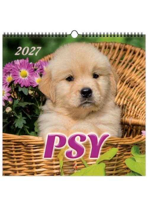Kalendarz 2027 wieloplanszowy 33x33cm Psy