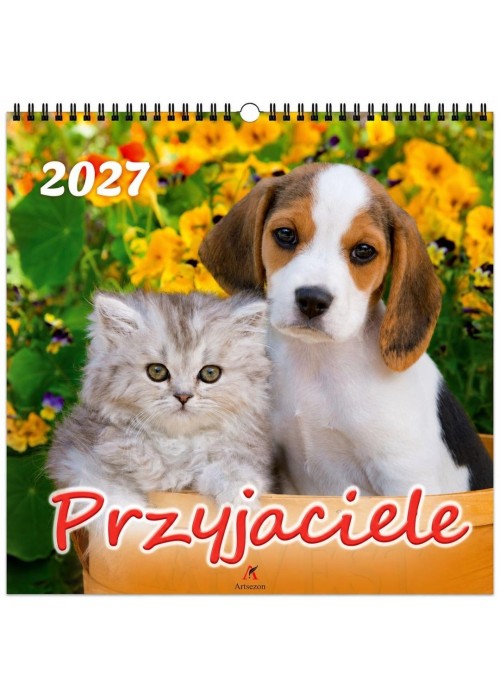 Kalendarz 2027 wieloplanszowy 33x33cm Przyjaciele