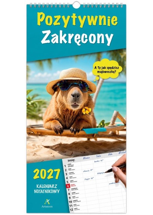Kalendarz 2027 rodziny Pozytywnie zakręcony