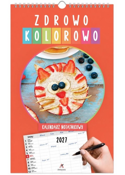 Kalendarz 2027 rodziny Zdrowo kolorowo