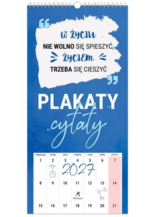 Kalendarz 2027 notatnikowy Plakaty-cytaty