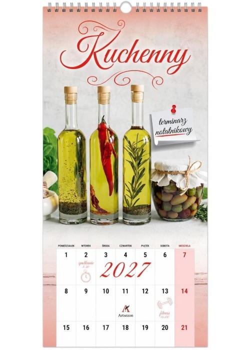 Kalendarz 2027 notatnikowy Kuchenny