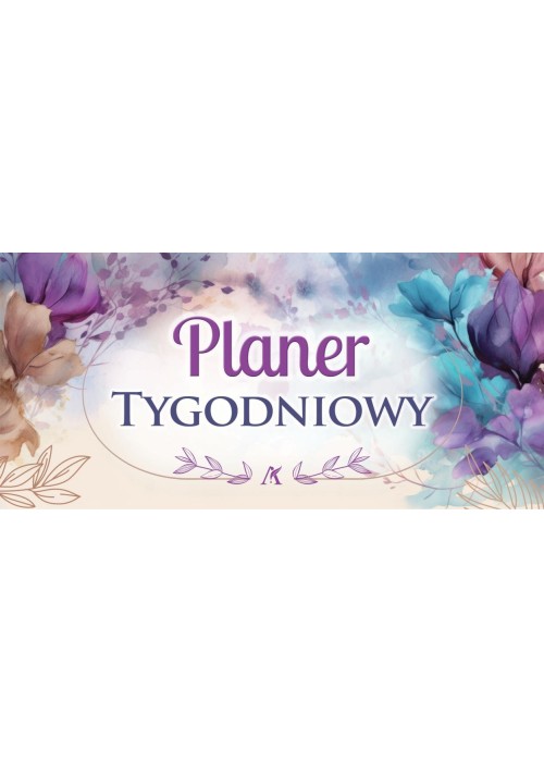 Planer 2027 biurkowy poziomy leżący kwiaty