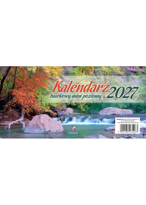 Kalendarz 2027 biurkowy mini poziomy