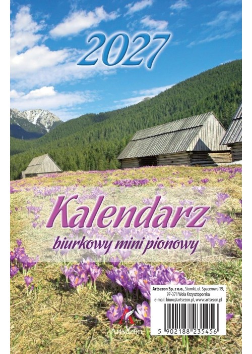 Kalendarz 2027 biurkowy mini pionowy MIX