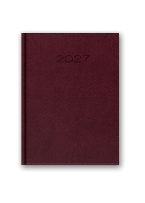 Kalendarz 2027 książkowy B5 Vivella bordowy