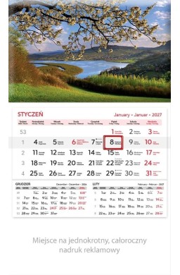 Kalendarz 2027 rodzinny Panorama