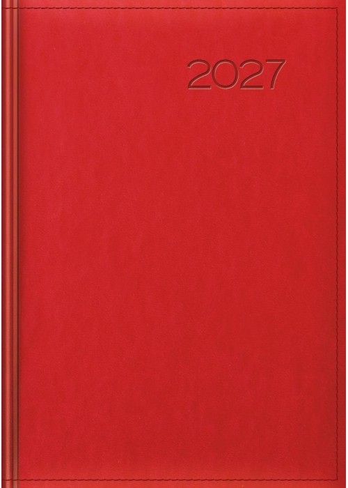 Kalendarz 2027 tygodniowy czerwony