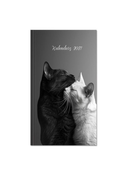 Kalendarz 2027 Koty B&W