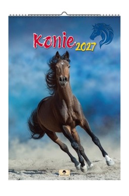 Kalendarz 2027 A3 ścienny wakacyjne konie