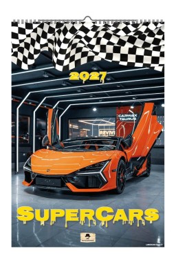Kalendarz 2027 A3 ścienny super cars
