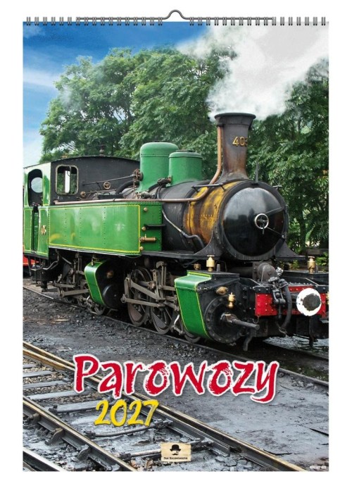 Kalendarz 2027 A3 ścienny parowozy