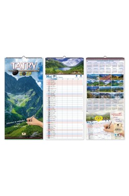 Kalendarz 2027 paskowy szeroki Tatry