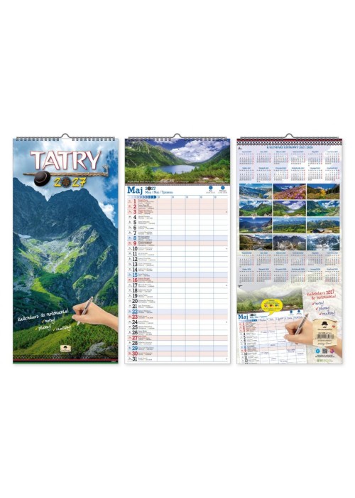 Kalendarz 2027 paskowy szeroki Tatry