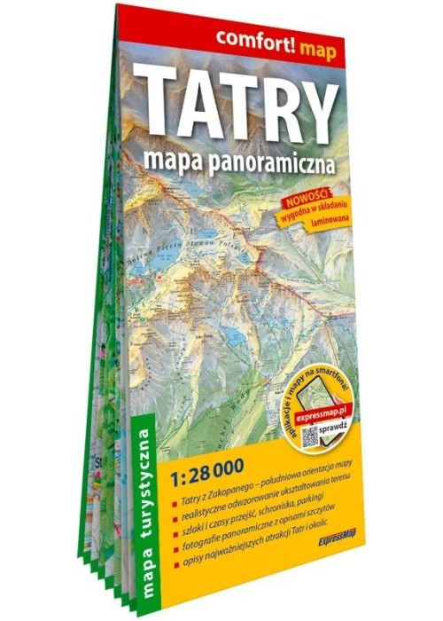 Comfort! map Tatry mapa - panoramiczna 1:28 000
