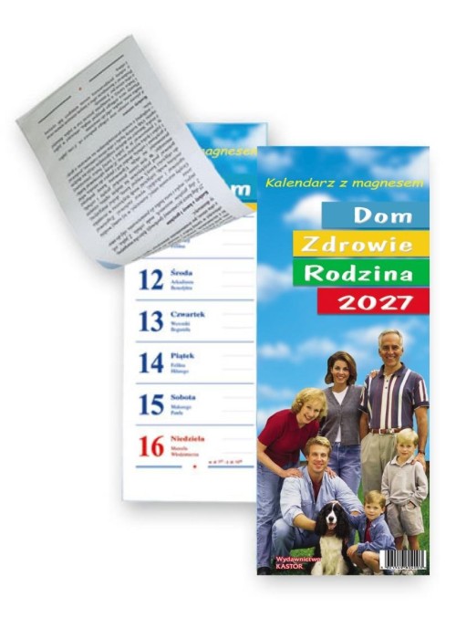 Kalendarz 2027 tyg. magnes Dom Zdrowie Rodzina