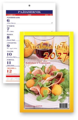 Kalendarz 2027 tyg. magnes Kuchnia i Ty