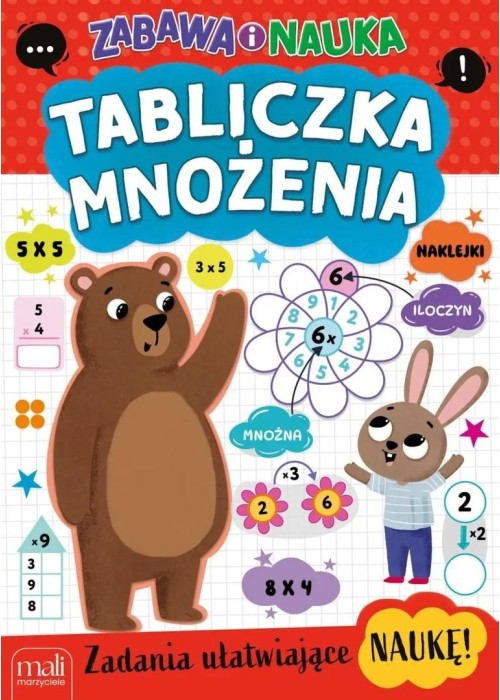 Kolorowanka zabawa i nauka tabliczka mnożenia