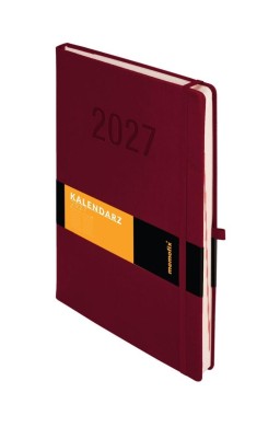 Kalendarz 2027 Memofix A4 DNS bordowy