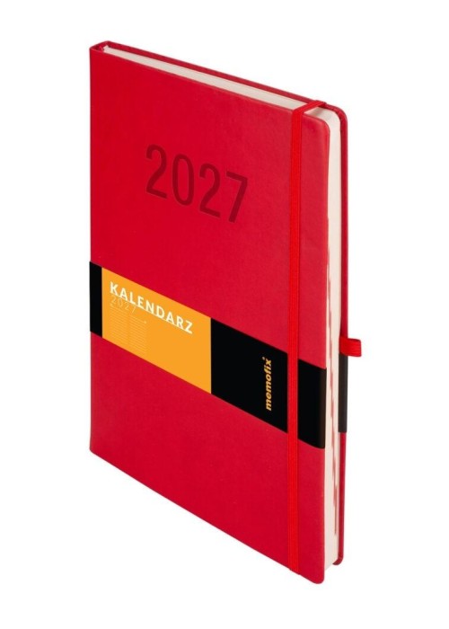 Kalendarz 2027 Memofix A4 DNS czerwony