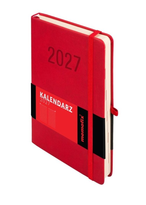 Kalendarz 2027 Memofix A5 DNS czerwony