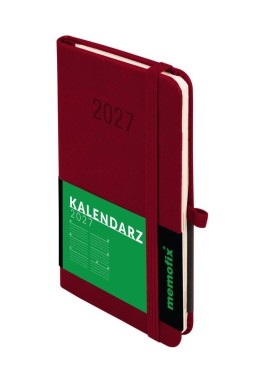 Kalendarz 2027 Memofix A6 TDW bordowy