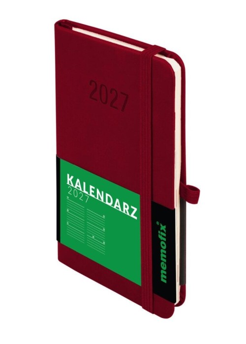 Kalendarz 2027 Memofix A6 TDW bordowy