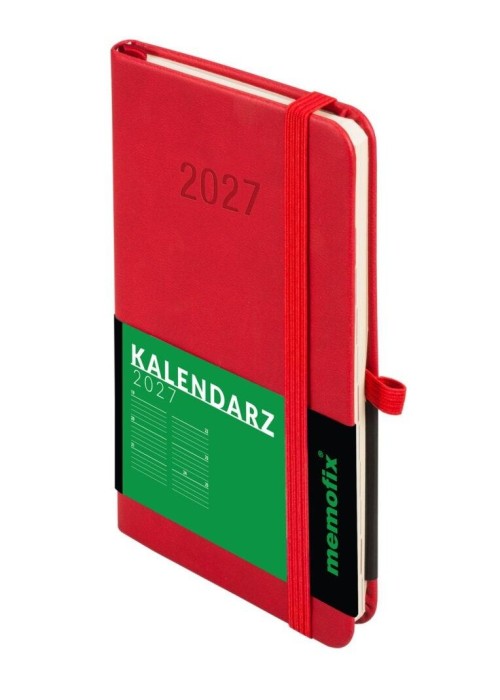 Kalendarz 2027 Memofix A6 TDW czerwony