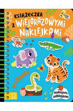 Książeczka z wielorazowymi naklejkami. W dżungli